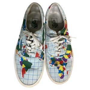 VANS Save Our Planet Multicolor World Map Men's Sz 10.5, Women’s 12